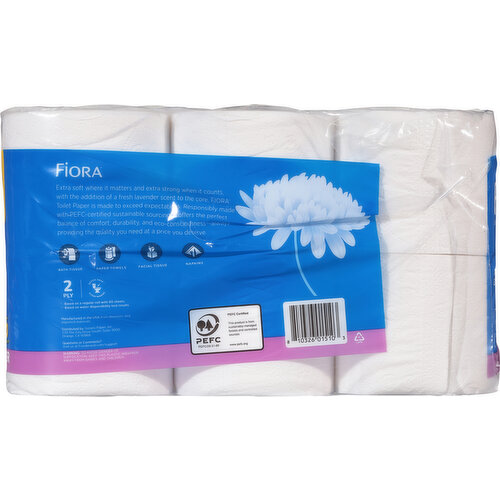 Fiora 2-Ply Extra Soft Extra Strong Lavender Scent Mega Bath Tissue