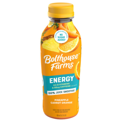 Bolthouse Farms 100% Juice Smoothie, Energy, Pineapple Carrot Orange