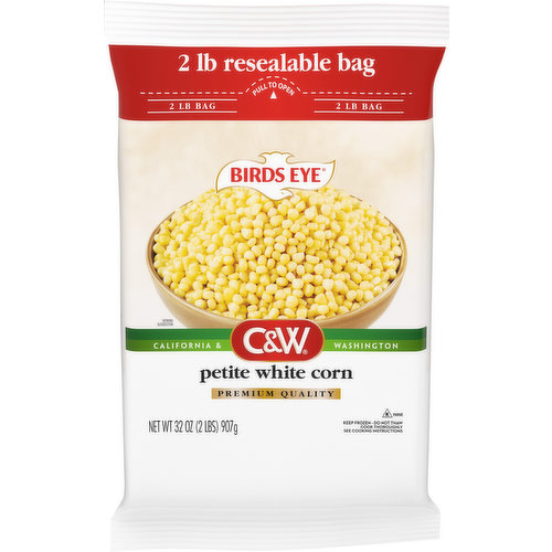 Birds Eye White Corn, Petite, Premium Quality
