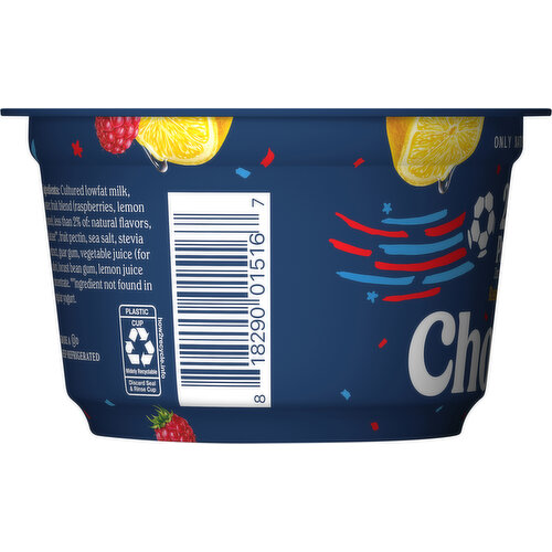 Chobani Zero Added Sugar Lowfat Greek Raspberry Lemon Yogurt