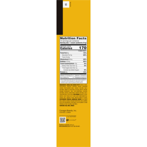 Sandwich Bros. Egg & Cheese Pita Snack Sandwiches