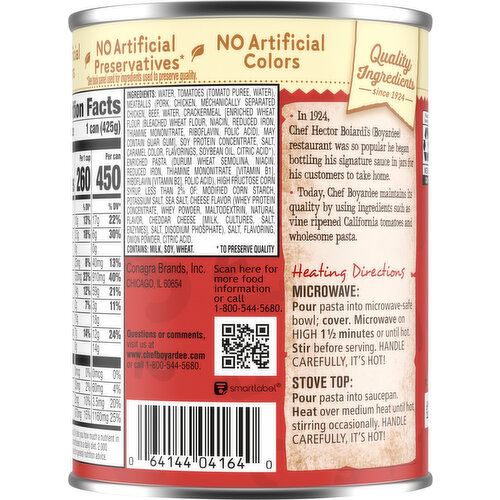 Chef Boyardee ABC's & 123's Mini Pasta and Meatballs