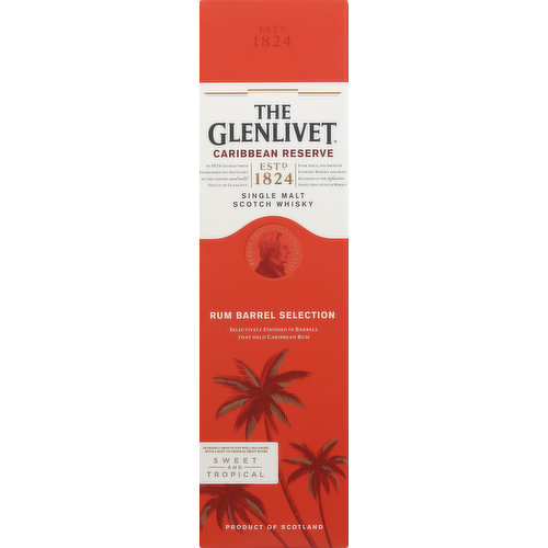 The Glenlivet Scotch Whisky, Single Malt, Caribbean Reserve