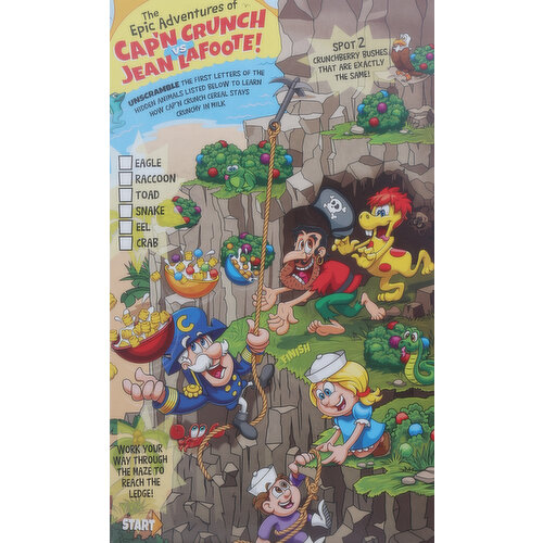 Cap'n Crunch's Cereal, Sweetened Corn & Oat, Crunch Berries, Large Size
