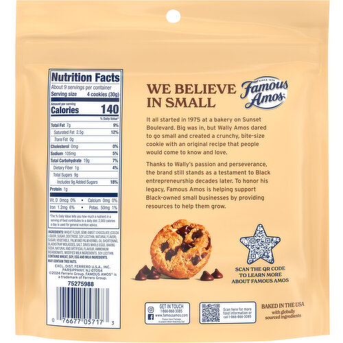 Famous Amos Chocolate Chip Bite-Size Cookies