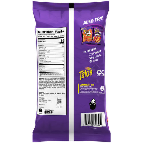 Takis Corn Snack Sticks, Fuego