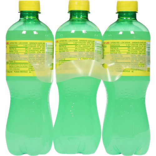 Squirt Soda, Caffeine Free, Grapefruit, 6 Pack