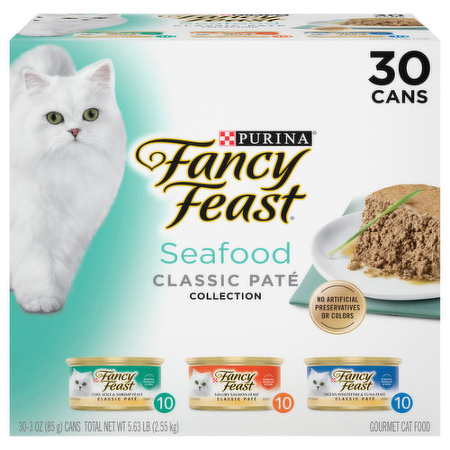 Fancy Feast Cat Food, Gourmet, Seafood Collection, Classic Pate