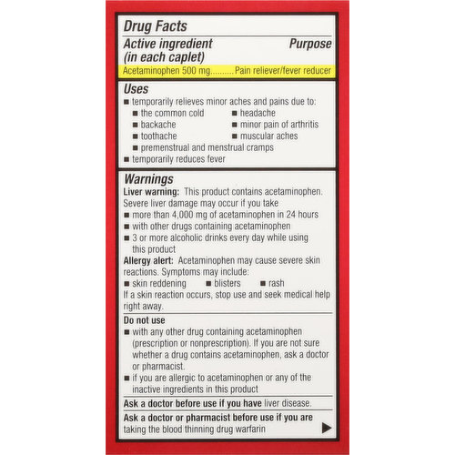 First Street Pain Relief, Extra Strength, 500 mg, Caplets