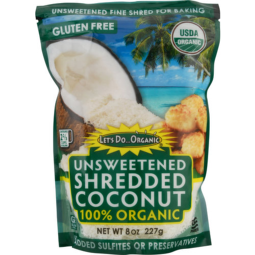 Let's Do Organic Shredded Coconut, Unsweetened