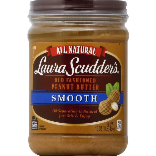 Laura Scudders Old Fashioned Peanut Butter, Smooth