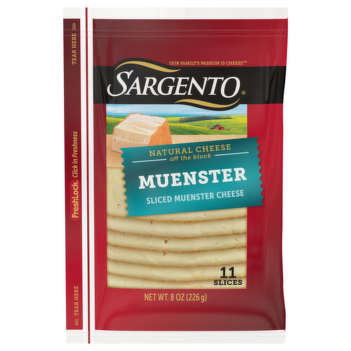 Sargento Sliced Cheese, Natural, Muenster