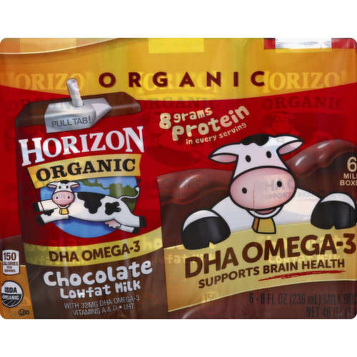 Horizon Milk, Lowfat, Organic, Chocolate