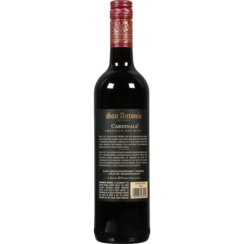 San Antonio Winery Red Wine, Sweet Red, Cardinale