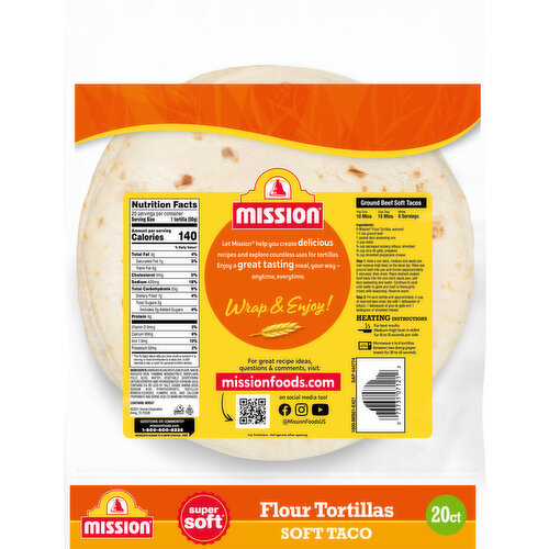 Mission Soft Taco Flour Tortillas