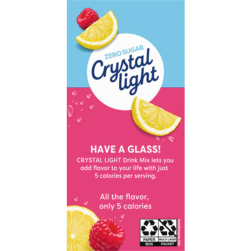 Crystal Light Zero Sugar Packets Raspberry Lemonade Drink Mix