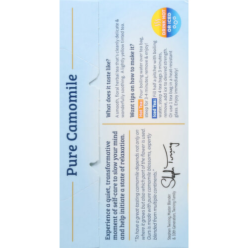 Twinings Herbal Tea, Pure Camomile, Tea Bags, Value Pack