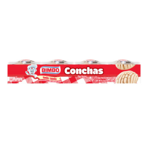 Bimbo Vanilla Pastry, 8 packs, 16.96 oz