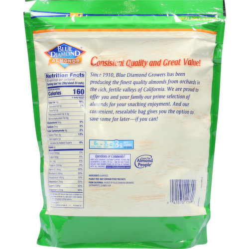Blue Diamond Almonds, Whole Natural