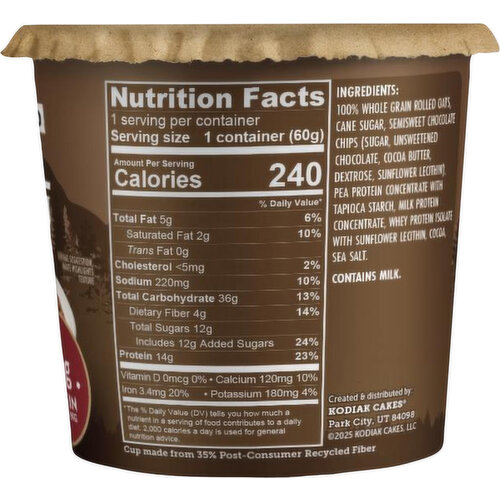 Kodiak Protein-Packed Chocolate Chip Oatmeal