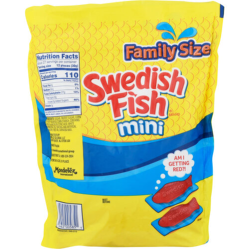 Swedish Fish Candy, Soft & Chewy, Mini, Family Size