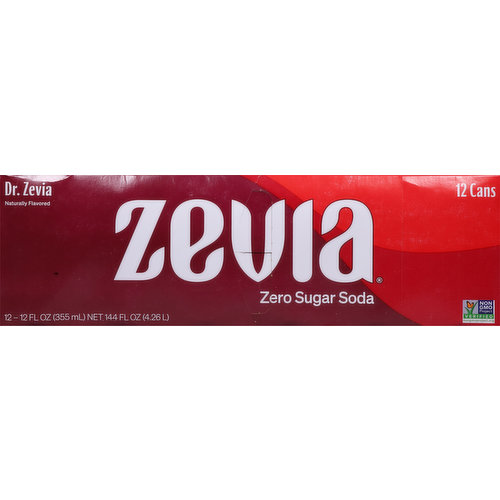 Zevia Soda, Zero Sugar, Dr. Zevia