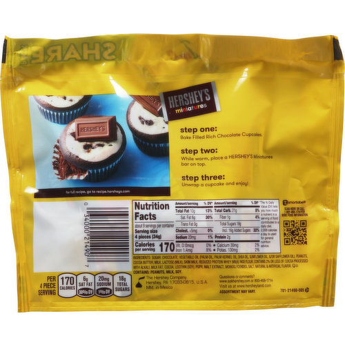 Hershey's Candy, Chocolate, Miniatures, Share Pack