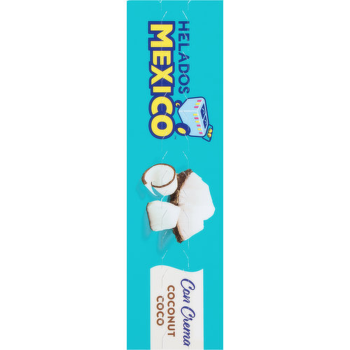 Helados Mexico Ice Cream Bars, Premium, Coconut