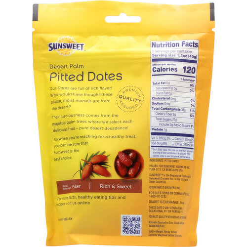 Sunsweet Dates, Pitted, Desert Palm