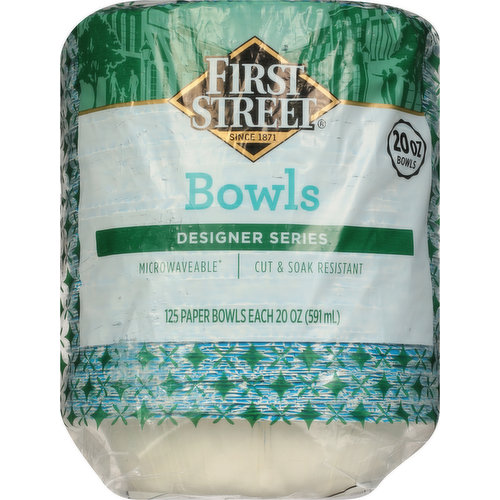 First Street Bowls, Designer Series, 20 Ounce