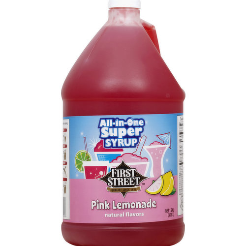 First Street Syrup, Super, All-in-One, Pink Lemonade
