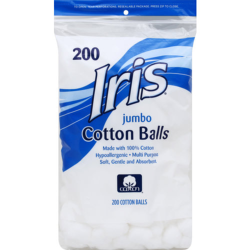 IRIS Cotton Balls, Jumbo