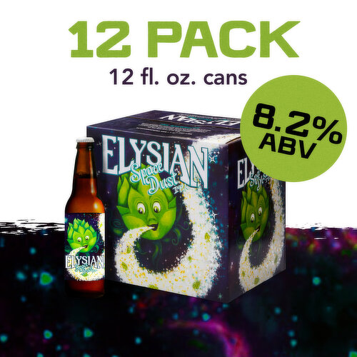 Elysian Brewing Space Dust IPA Craft Beer, India Pale Ale, 12 Pack Beer, 12 FL OZ Bottles, 8.2% ABV