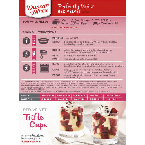 Duncan Hines Perfectly Moist Red Velvet Cake Mix