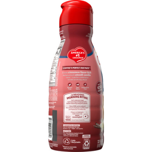Coffee-Mate Creamer, Non-Dairy, Vanilla + Cinnamon, Duo