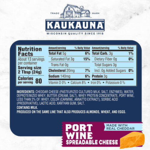 Kaukauna Port Wine Spreadable Cheese Cup Image 4 of 4