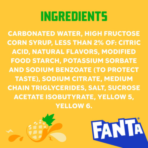 Fanta  Pineapple Soda Soft Drink