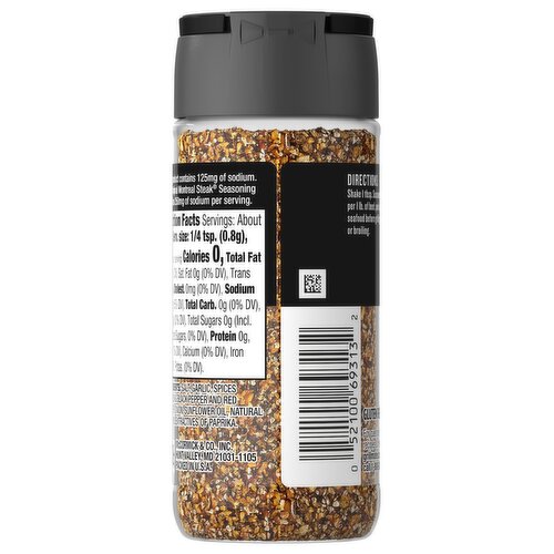 McCormick 25% Less Sodium Montreal Steak Seasoning