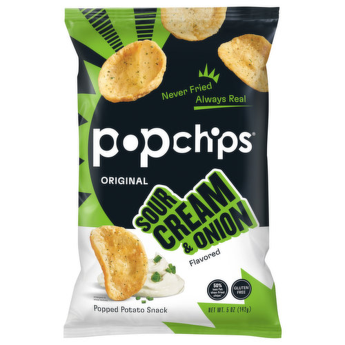 Popchips Popped Potato Snack, Original, Sour Cream & Onion