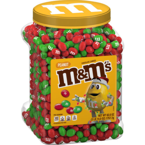 M&M'S Give the gift of fun this holiday season when you treat your friends, family and coworkers to M&M'S Peanut Chocolate Christmas Candy. These bite-size pieces are made with roasted peanuts and real milk chocolate to celebrate the holidays.
