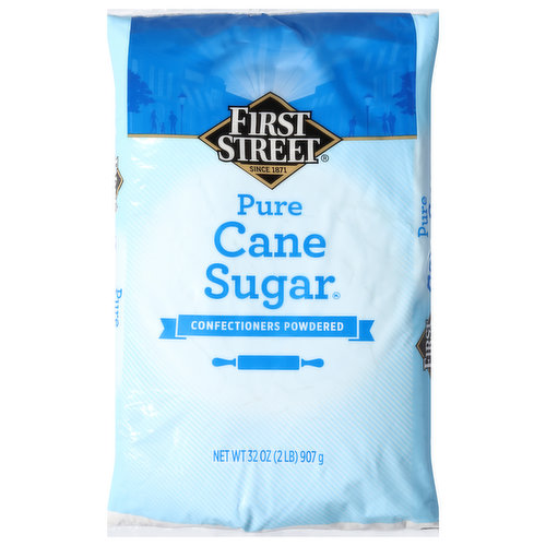 First Street Cane Sugar, Pure, Confectioners Powdered