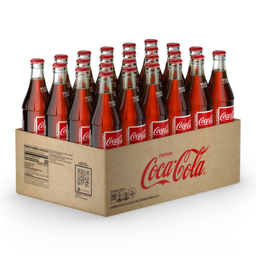 Coca-Cola Mexican Coke Soda Soft Drink, Cane Sugar, 16.9 fl oz