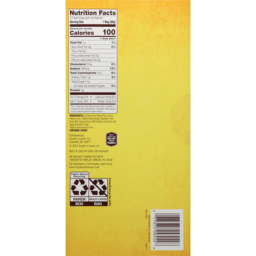 Snyder's of Hanover Pretzels, Snaps, 100 Calorie Pack