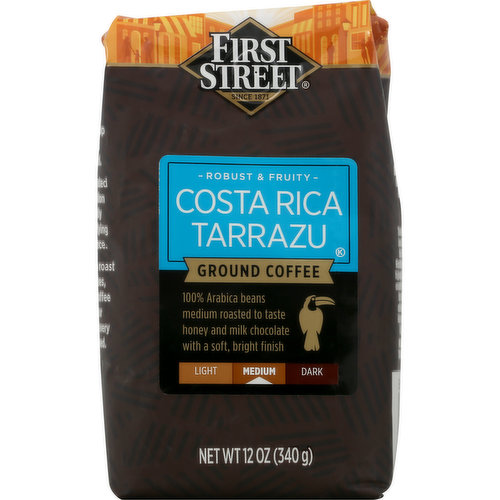 First Street Coffee, Ground, Medium, Costa Rica Tarrazu