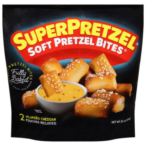 SuperPretzel Pretzel Bites, Jalapeno Cheddar, Soft