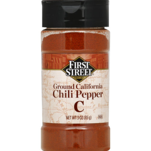 First Street Chili Pepper, California, Ground