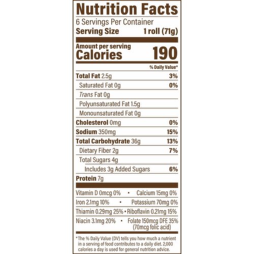 Sara Lee Plain Sausage Rolls, 6 count, 15 oz