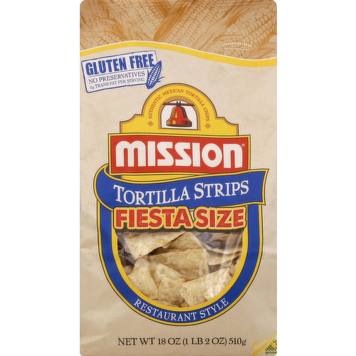 Mission Tortilla Strips, Restaurant Style, Fiesta Size