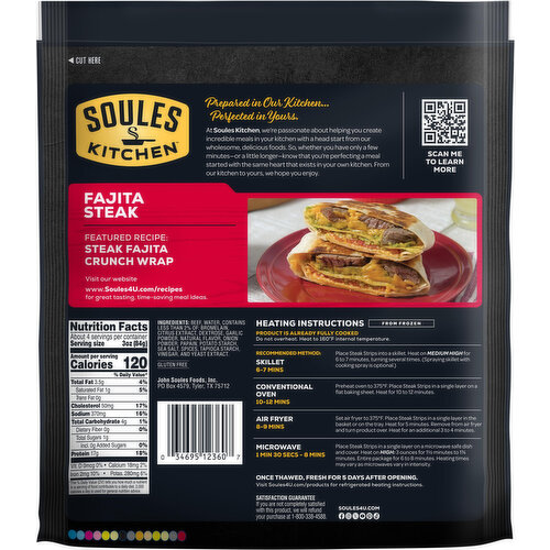 Soules Kitchen Fully Cooked Fajita Steak