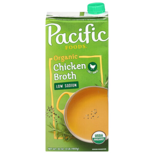 Pacific Foods Chicken Broth, Low Sodium, Organic